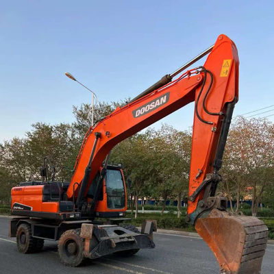 دوسان DX210W حفرة عجلات مستعملة هيدروليك ميني حفرة يد ثانية 20100 كجم