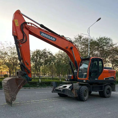 دوسان DX210W حفرة عجلات مستعملة هيدروليك ميني حفرة يد ثانية 20100 كجم
