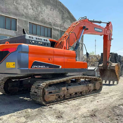 المكعب الهيدروليكي المستخدم معدات الحفر الأرضية دوسان DX340 يد ثانية