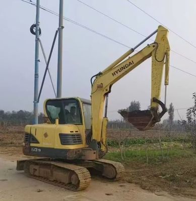اليد الثانية هيونداي 60 الحفرة الحفرة الهيدروليكية الحفرة الزحفية 5850kg
