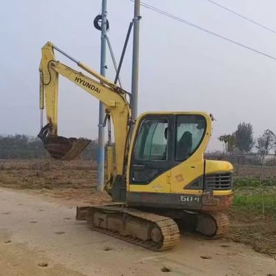 اليد الثانية هيونداي 60 الحفرة الحفرة الهيدروليكية الحفرة الزحفية 5850kg