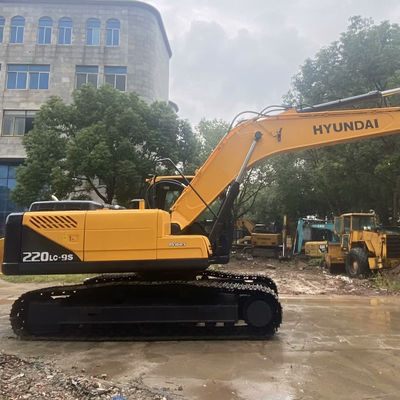 الحفارة القديمة للإنشاءات هيونداي 220lc-9s الصفراء الحفارة المستخدمة