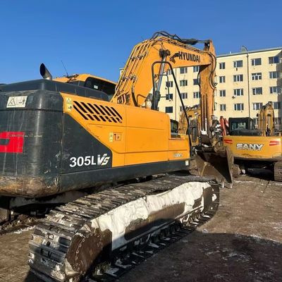 الصفراء هيونداي 305 حفرة مستعملة حفرة 198kw 1900rpm آلة بناء يدوية ثانية