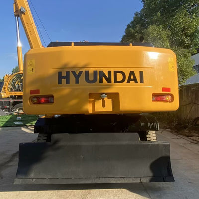 حفرة هيونداي مستعملة 210w-7 آلات البناء مع مسارات مضادة للطحن