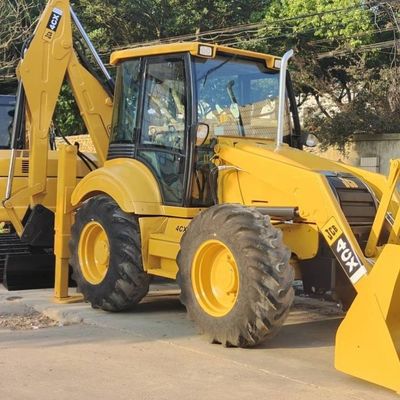 74.6kW JCB 4CX محمول مستعمل أصفر 4378kg رفع يد ثانية محمول الحفرة العجلة تتحرك