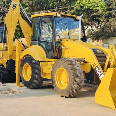 74.6kW JCB 4CX محمول مستعمل أصفر 4378kg رفع يد ثانية محمول الحفرة العجلة تتحرك