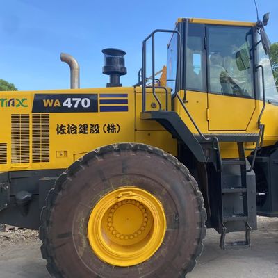 أعمال البناء مستخدمة كوماتسو WA470 شاحن 204kW التبريد بالماء شاحنات اليد الثانية