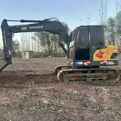 فولفو 80D مستعمل حفرة الحفرة الصغيرة 42kw 2100rpm لبناء الطرق